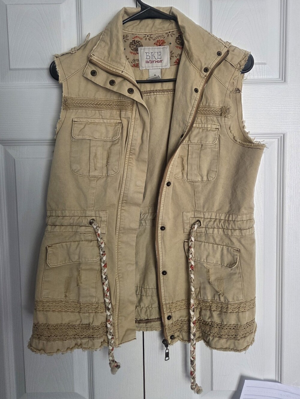 Womens BKE Outerwear Canvas Vest - Size Medium